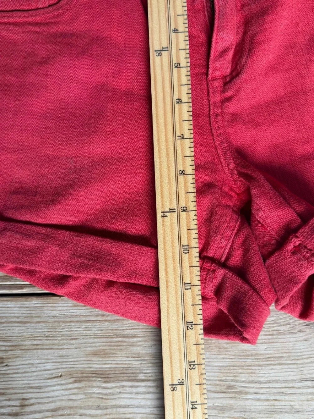 Cosmic Blue Love Red Denim Shorts Stitch Fix, Size 26